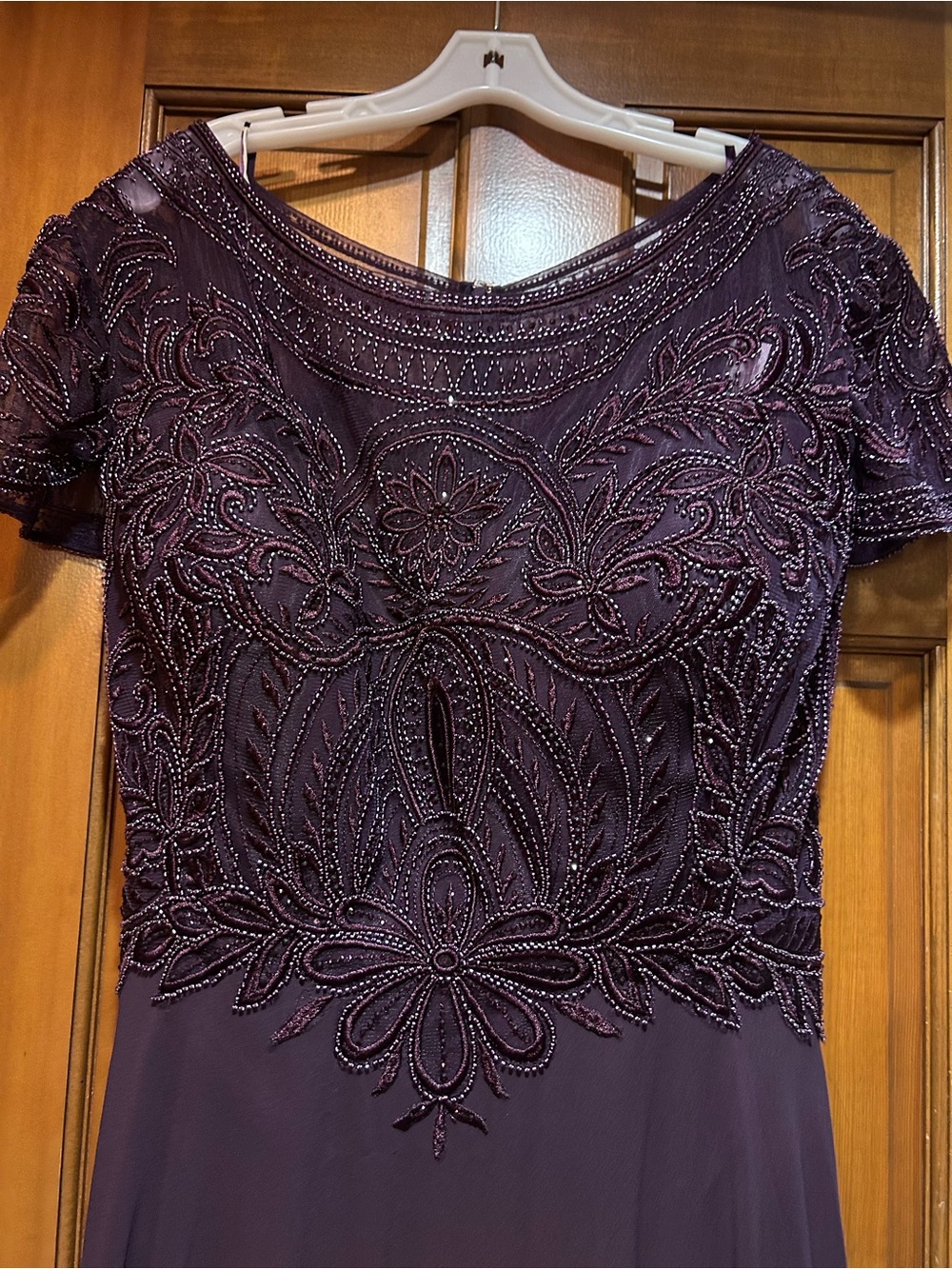 Stunning Plum Beaded Formal Dress